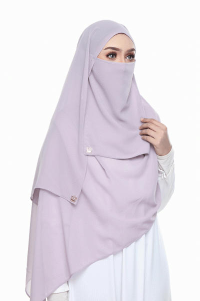 PLAIN CHIFFON SHAWL - LIGHT PURPLE